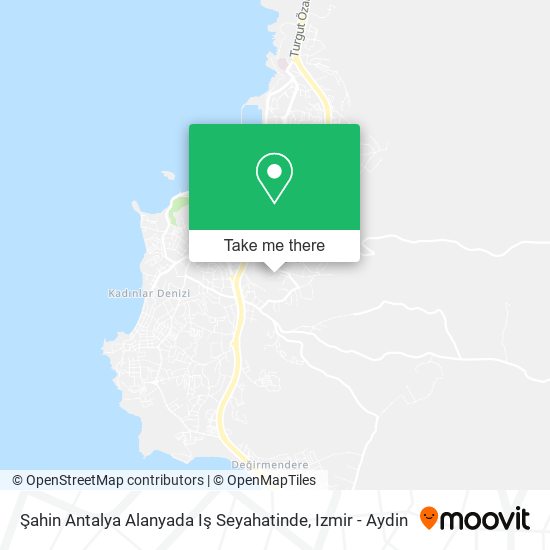 Şahin Antalya Alanyada Iş Seyahatinde map