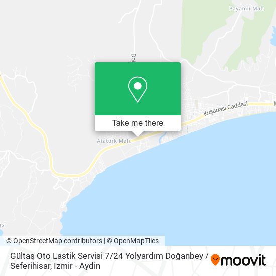 Gültaş Oto Lastik Servisi 7 / 24 Yolyardım Doğanbey / Seferihisar map