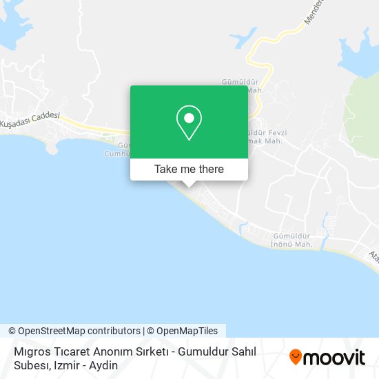 Mıgros Tıcaret Anonım Sırketı - Gumuldur Sahıl Subesı map