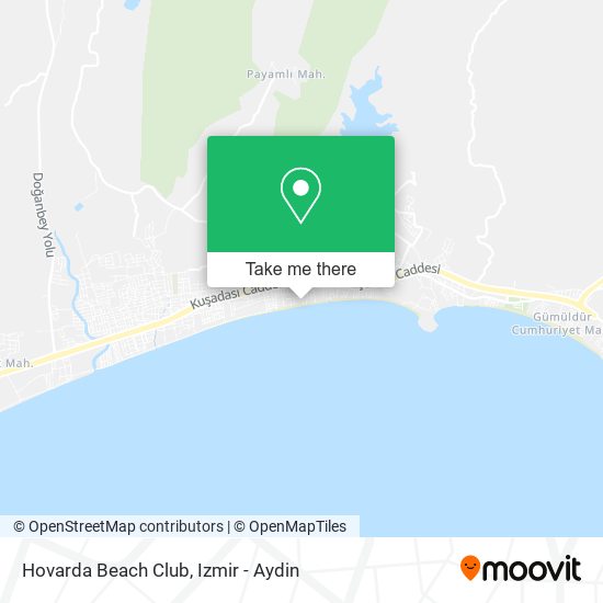 Hovarda Beach Club map