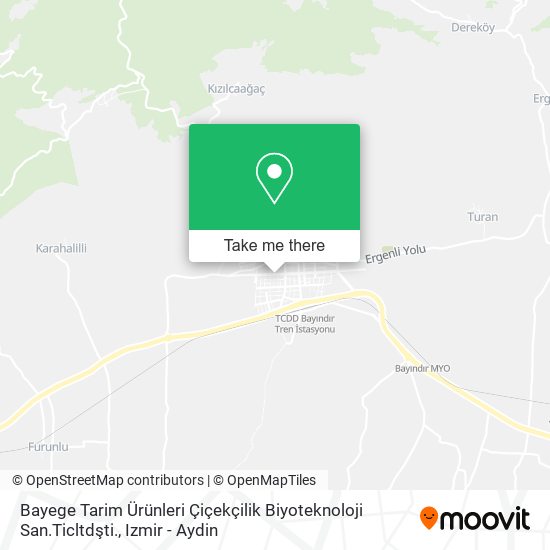 Bayege Tarim Ürünleri Çiçekçilik Biyoteknoloji San.Ticltdşti. map
