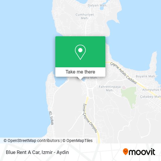 Blue Rent A Car map