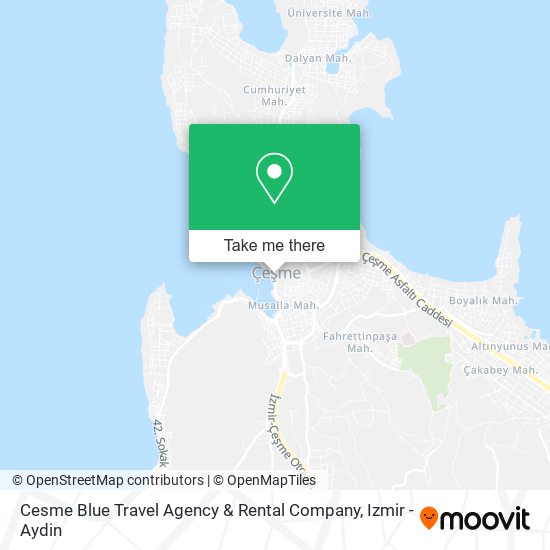 Cesme Blue Travel Agency & Rental Company map