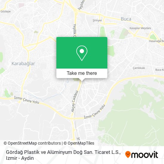 Gördağ Plastik ve Alüminyum Doğ San. Ticaret L.S. map