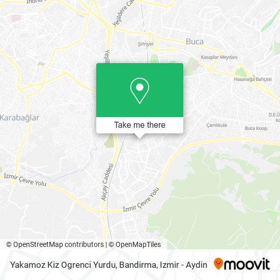 Yakamoz Kiz Ogrenci Yurdu, Bandirma map
