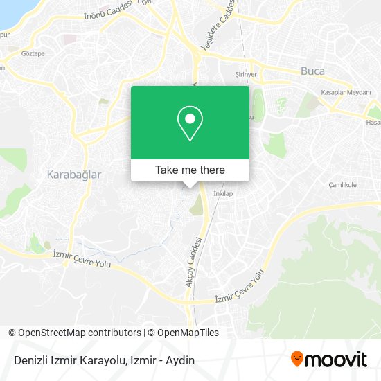Denizli Izmir Karayolu map