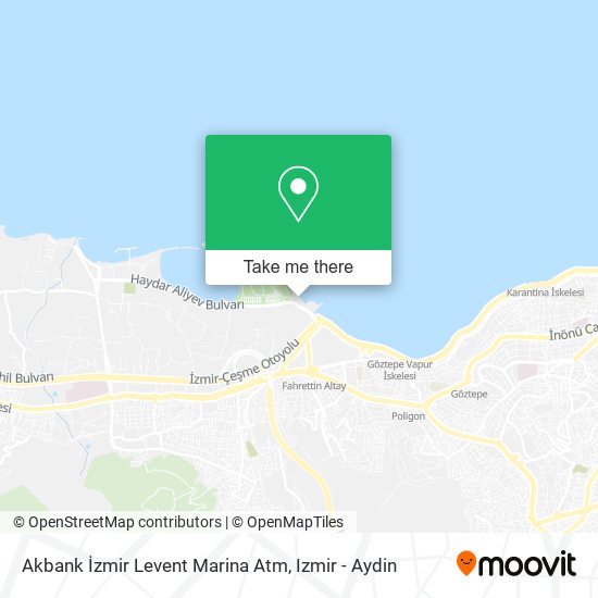 Akbank İzmir Levent Marina Atm map