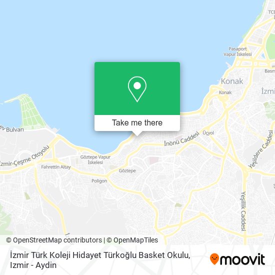 İzmir Türk Koleji Hidayet Türkoğlu Basket Okulu map