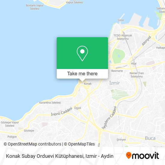 Konak Subay Orduevi Kütüphanesi map