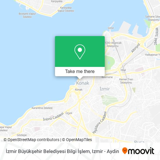 İzmir Büyükşehir Belediyesi Bilgi İşlem map