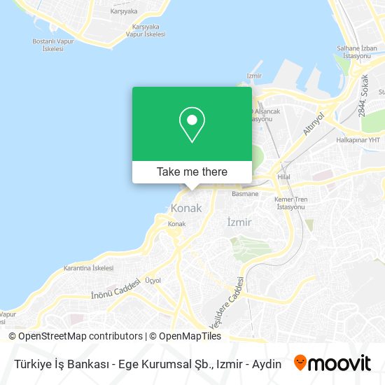 Türkiye İş Bankası - Ege Kurumsal Şb. map