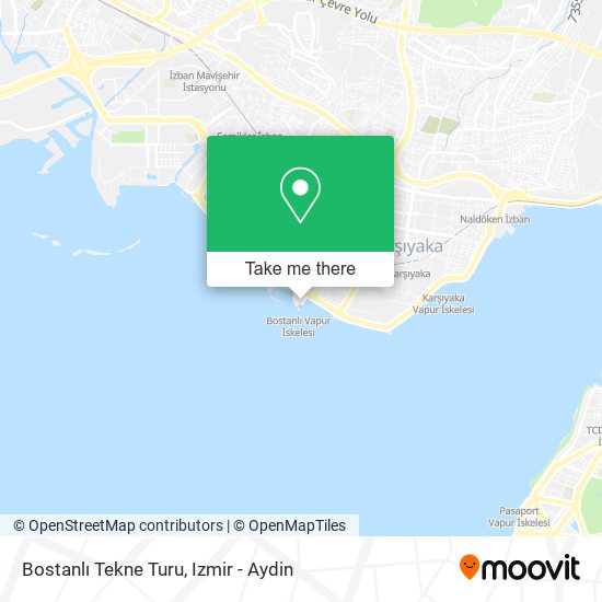Bostanlı Tekne Turu map