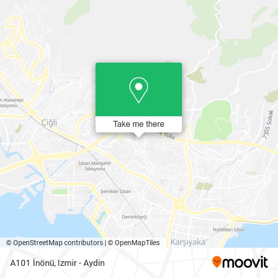 A101 İnönü map