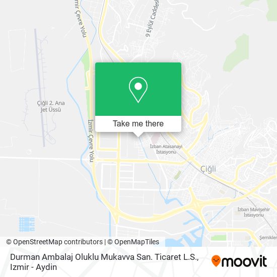 Durman Ambalaj Oluklu Mukavva San. Ticaret L.S. map