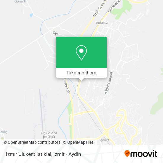 Izmır Ulukent Istıklal map