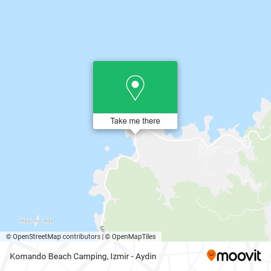 Komando Beach Camping map