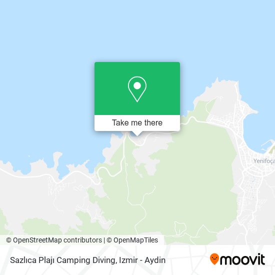 Sazlıca Plajı Camping Diving map