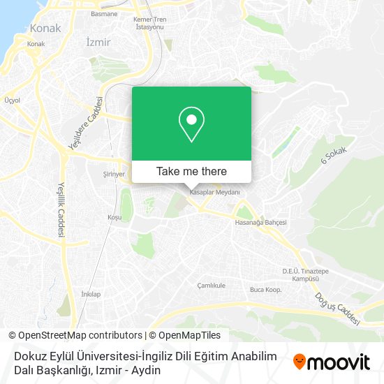 Dokuz Eylül Üniversitesi-İngiliz Dili Eğitim Anabilim Dalı Başkanlığı map