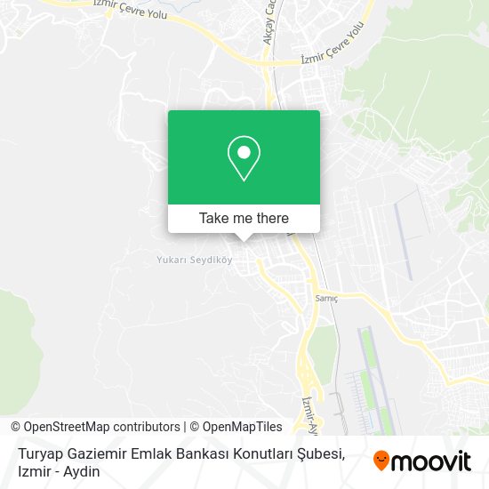 Turyap Gaziemir Emlak Bankası Konutları Şubesi map