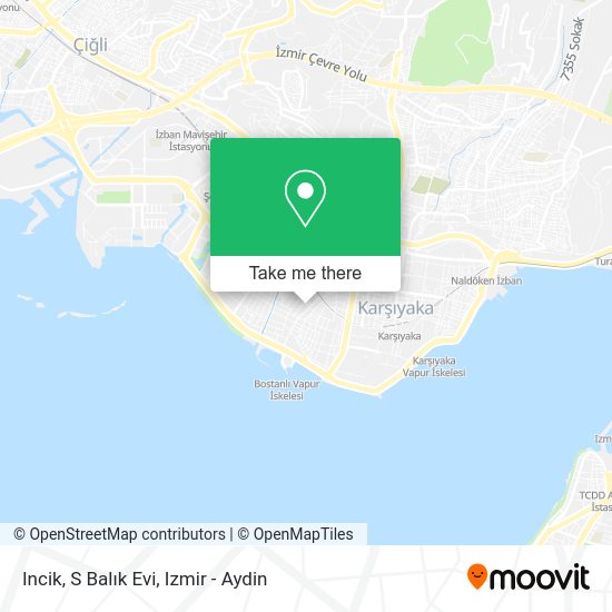 Incik, S Balık Evi map