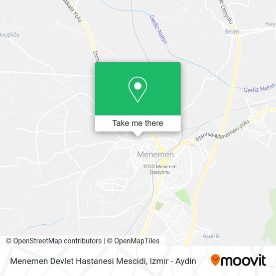 Menemen Devlet Hastanesi Mescidi map