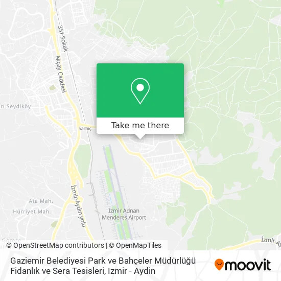Gaziemir Belediyesi Park ve Bahçeler Müdürlüğü Fidanlık ve Sera Tesisleri map
