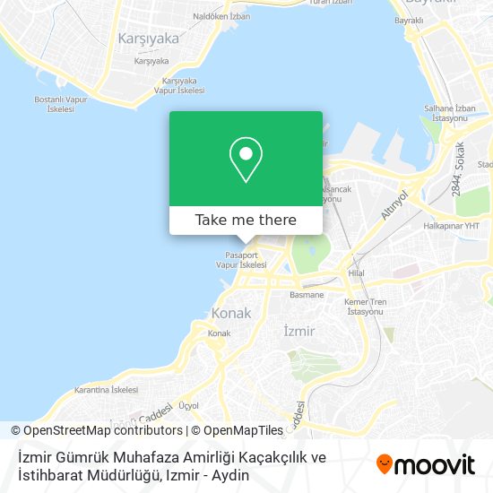 İzmir Gümrük Muhafaza Amirliği Kaçakçılık ve İstihbarat Müdürlüğü map