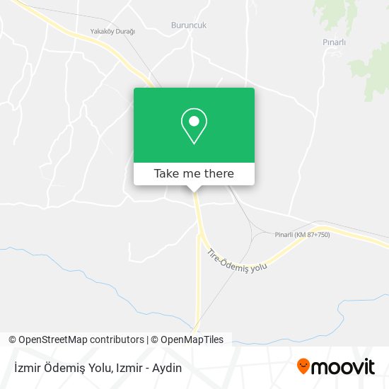 İzmir Ödemiş Yolu map