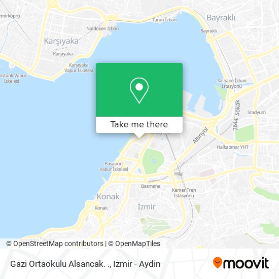 Gazi Ortaokulu Alsancak. . map