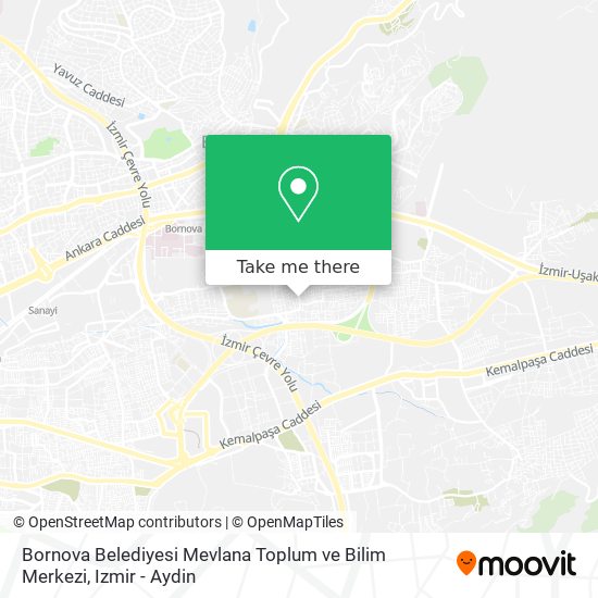 Bornova Belediyesi Mevlana Toplum ve Bilim Merkezi map