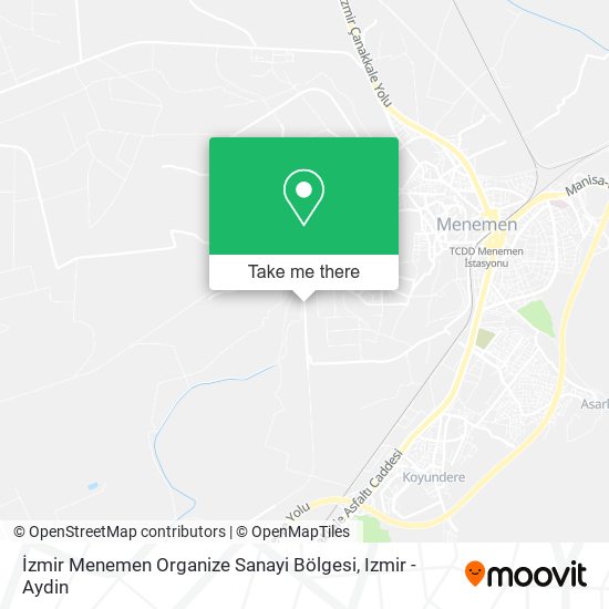 İzmir Menemen Organize Sanayi Bölgesi map
