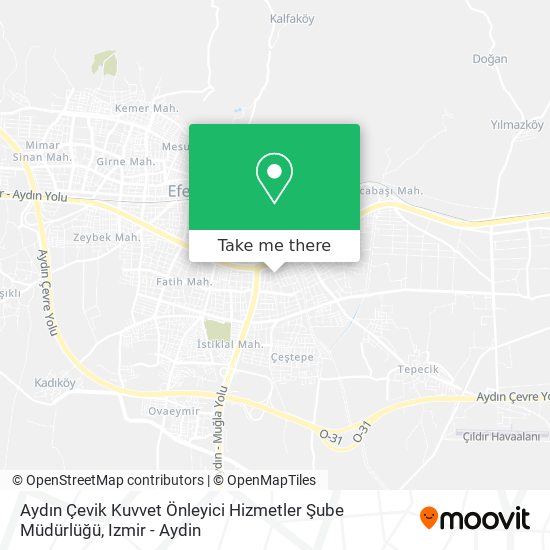 Aydın Çevik Kuvvet Önleyici Hizmetler Şube Müdürlüğü map