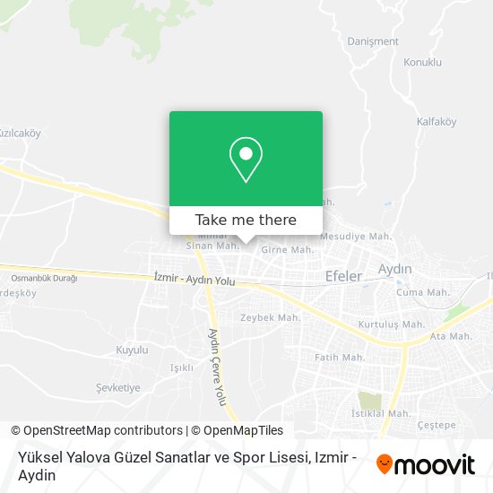 Yüksel Yalova Güzel Sanatlar ve Spor Lisesi map