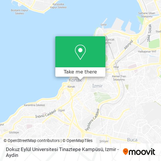 Dokuz Eylül Universitesi Tinaztepe Kampüsü map