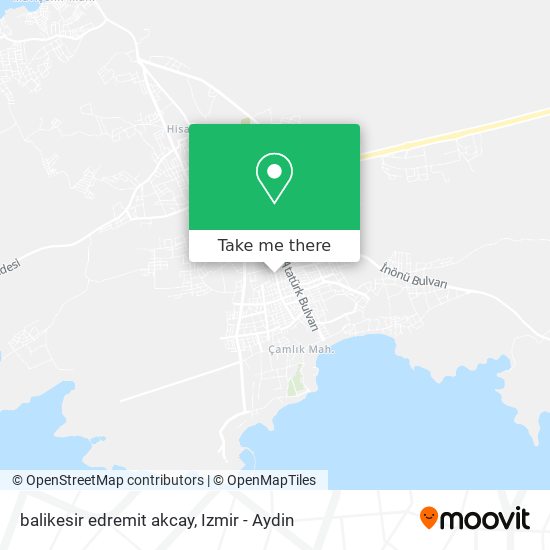 balikesir edremit akcay map