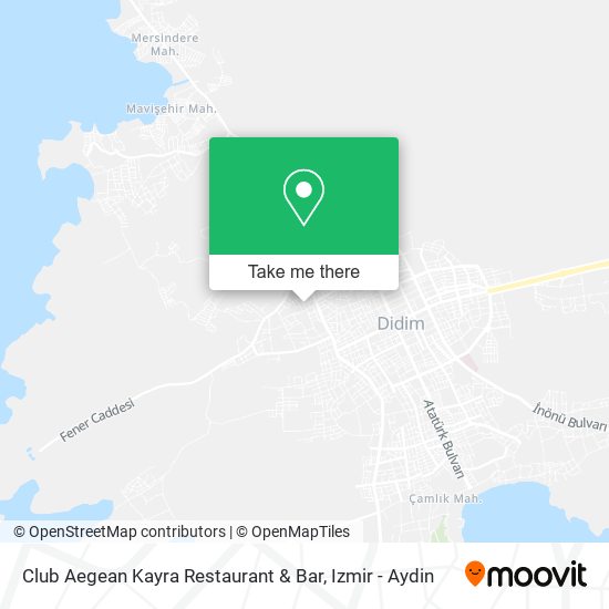 Club Aegean Kayra Restaurant & Bar map