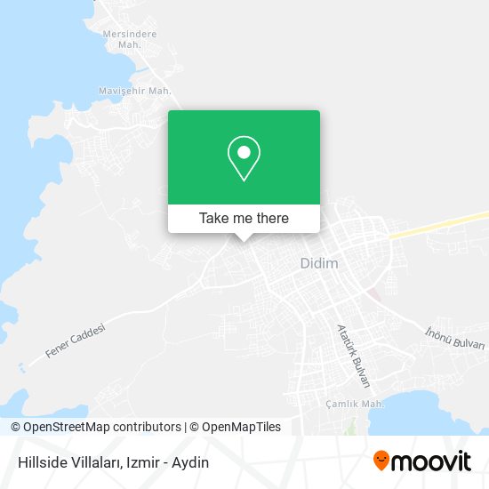 Hillside Villaları map