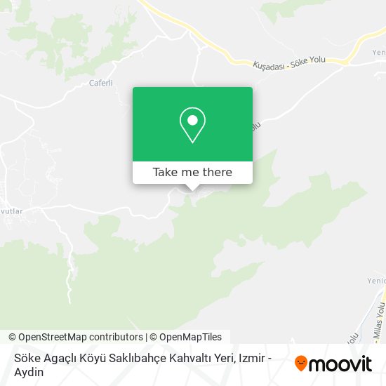 Söke Agaçlı Köyü Saklıbahçe Kahvaltı Yeri map