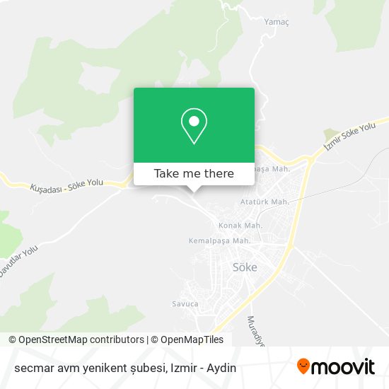 secmar avm yenikent șubesi map
