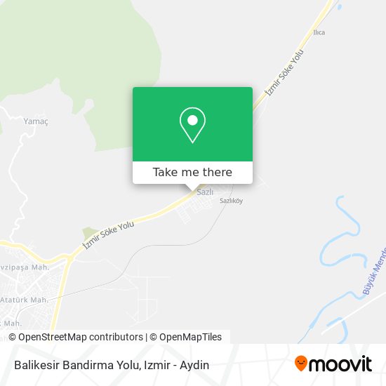 Balikesir Bandirma Yolu map