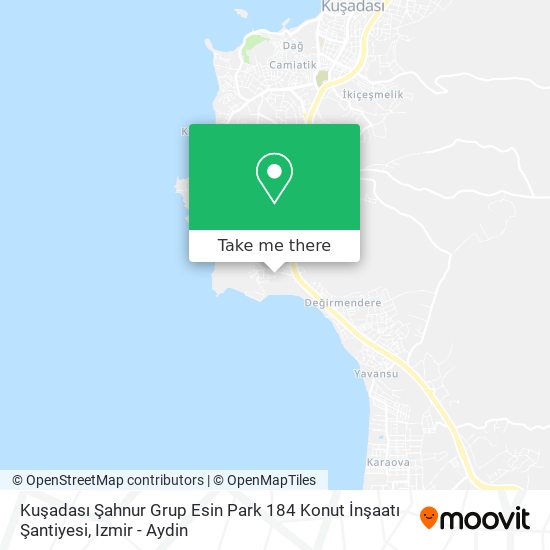 Kuşadası Şahnur Grup Esin Park 184 Konut İnşaatı Şantiyesi map
