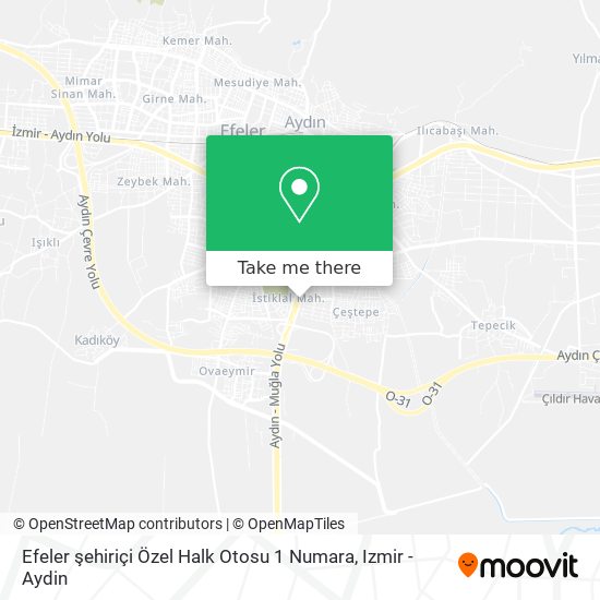 Efeler şehiriçi Özel Halk Otosu 1 Numara map