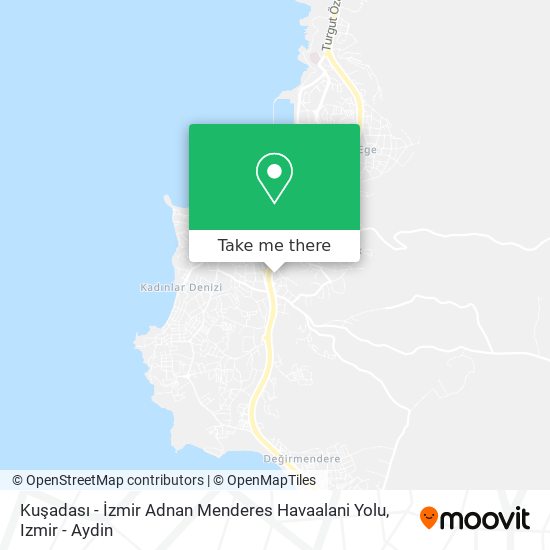 Kuşadası - İzmir Adnan Menderes Havaalani Yolu map