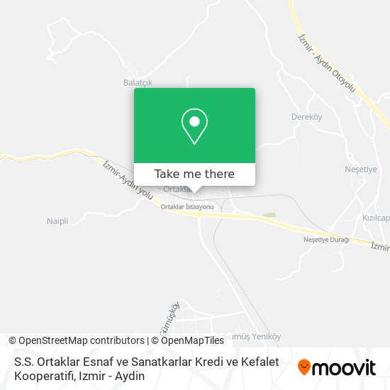 S.S. Ortaklar Esnaf ve Sanatkarlar Kredi ve Kefalet Kooperatifi map