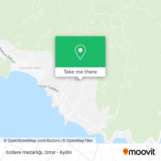 özdere mezarlığı map