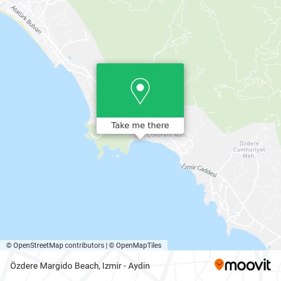 Özdere Margido Beach map