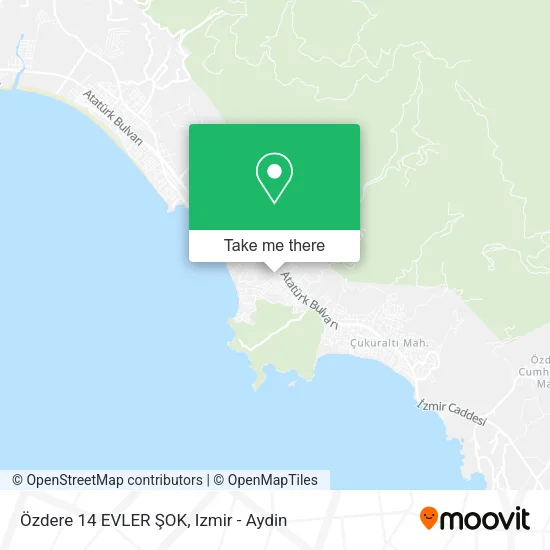 Özdere 14 EVLER ŞOK map