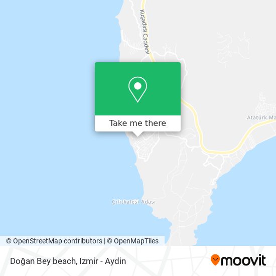 Doğan Bey beach map
