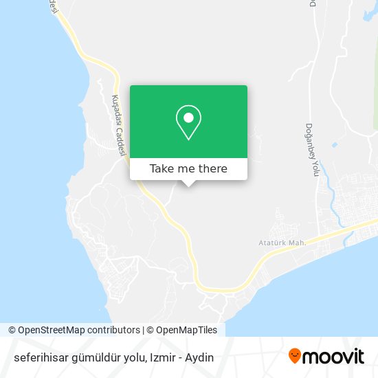 seferihisar gümüldür yolu map