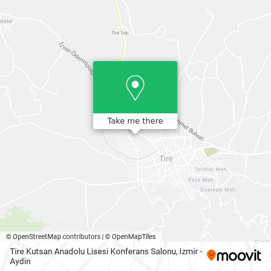 Tire Kutsan Anadolu Lisesi Konferans Salonu map